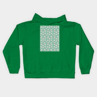 Paper Planes Pattern | White Green Kids Hoodie